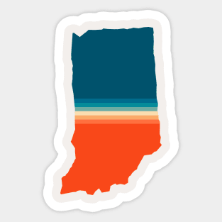 Indiana State Retro Map Sticker